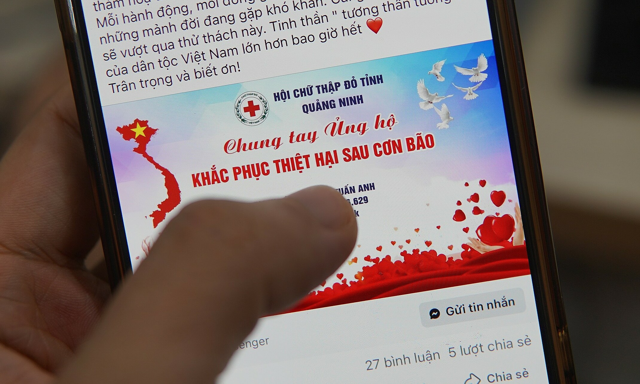 Fanpage giả mạo thu hút hàng trăm lượt tương tác. Ảnh: Lưu Quý