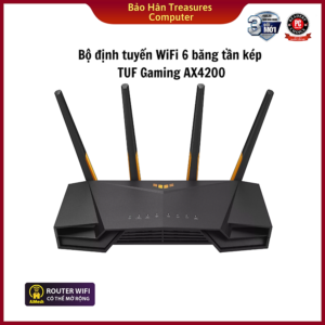 Bộ định tuyến chơi game WiFi 6 băng tần kép TUF Gaming AX4200 (router WiFi có thể mở rộng) - Hàng Chính Hãng